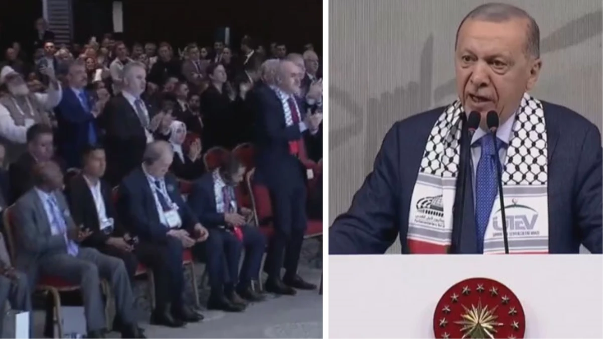 Salonu ayağa kaldıran sözler! Cumhurbaşkanı Erdoğan, İsrail’e meydan okudu